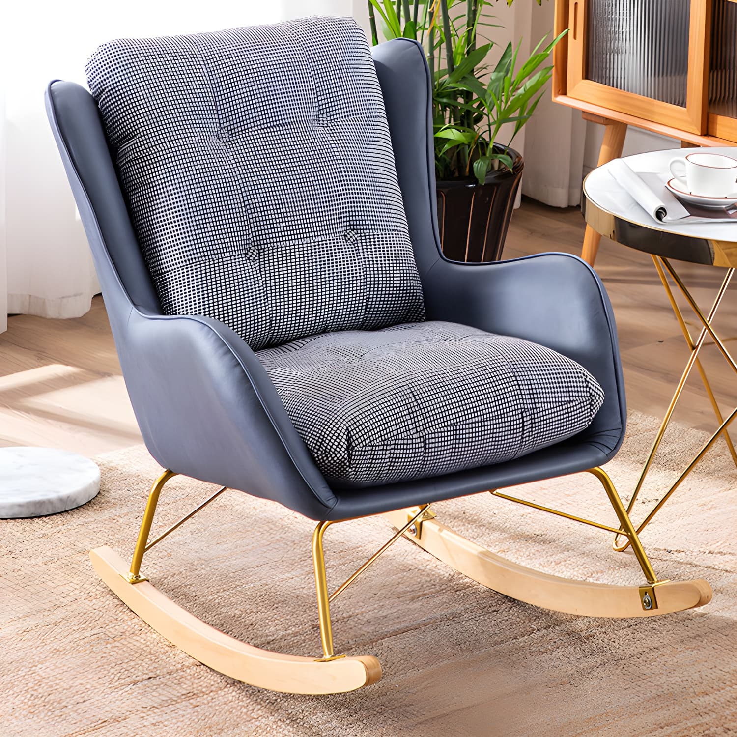 Modern Style Lounge Leisure Rocking Chair Home Lazy Sofa Chair
