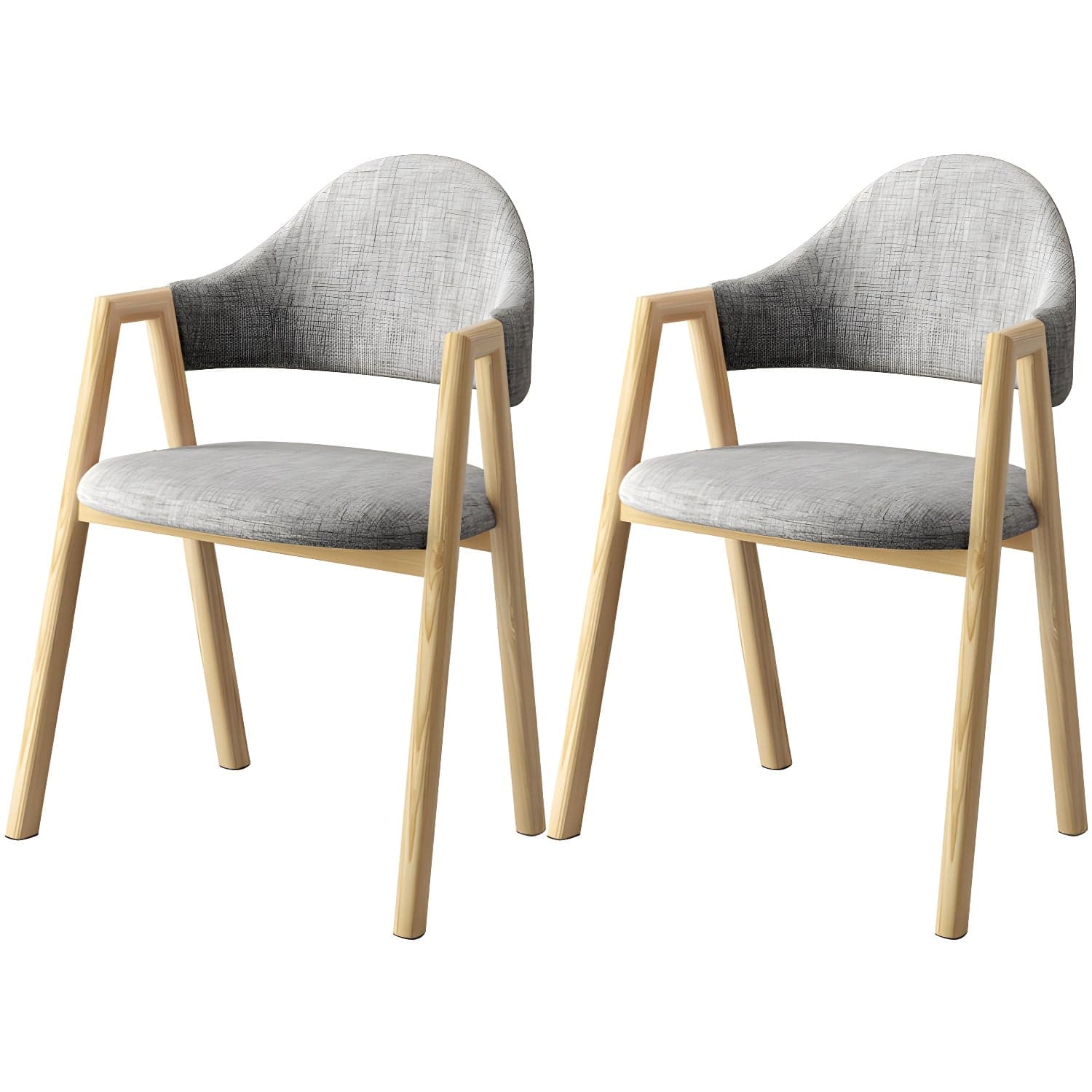 Scandinavian Study Room Metal Arm Chair Colorful Open Dining Chair with Natural Legs - image 8