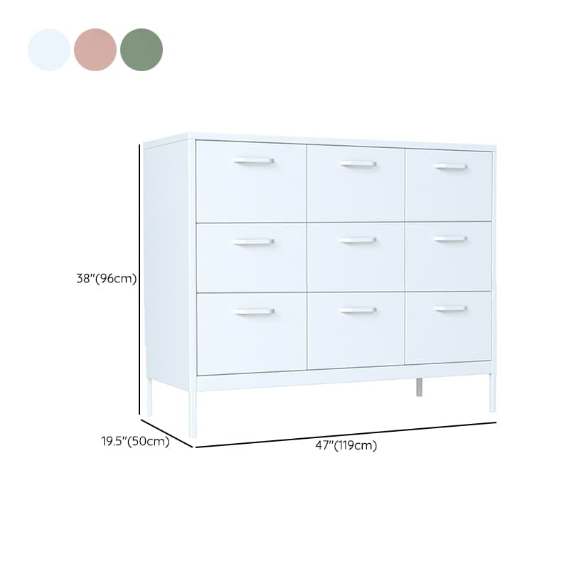 Free Standing Metal Waterproof Accent Chest with 6 Drawers/4 Drawers/9 Drawers Living Room - image 24