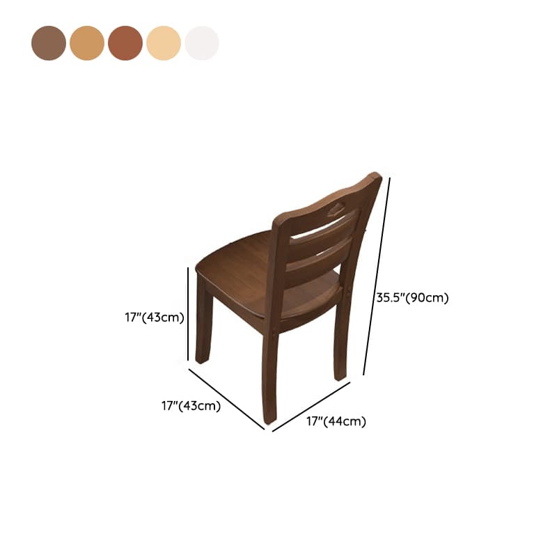 Square Fixed Dining Table Set with 4 Legs, a Wood Tabletop in Natural/Auburn/White, Back Chairs and Stool in a Simple Style - image 15