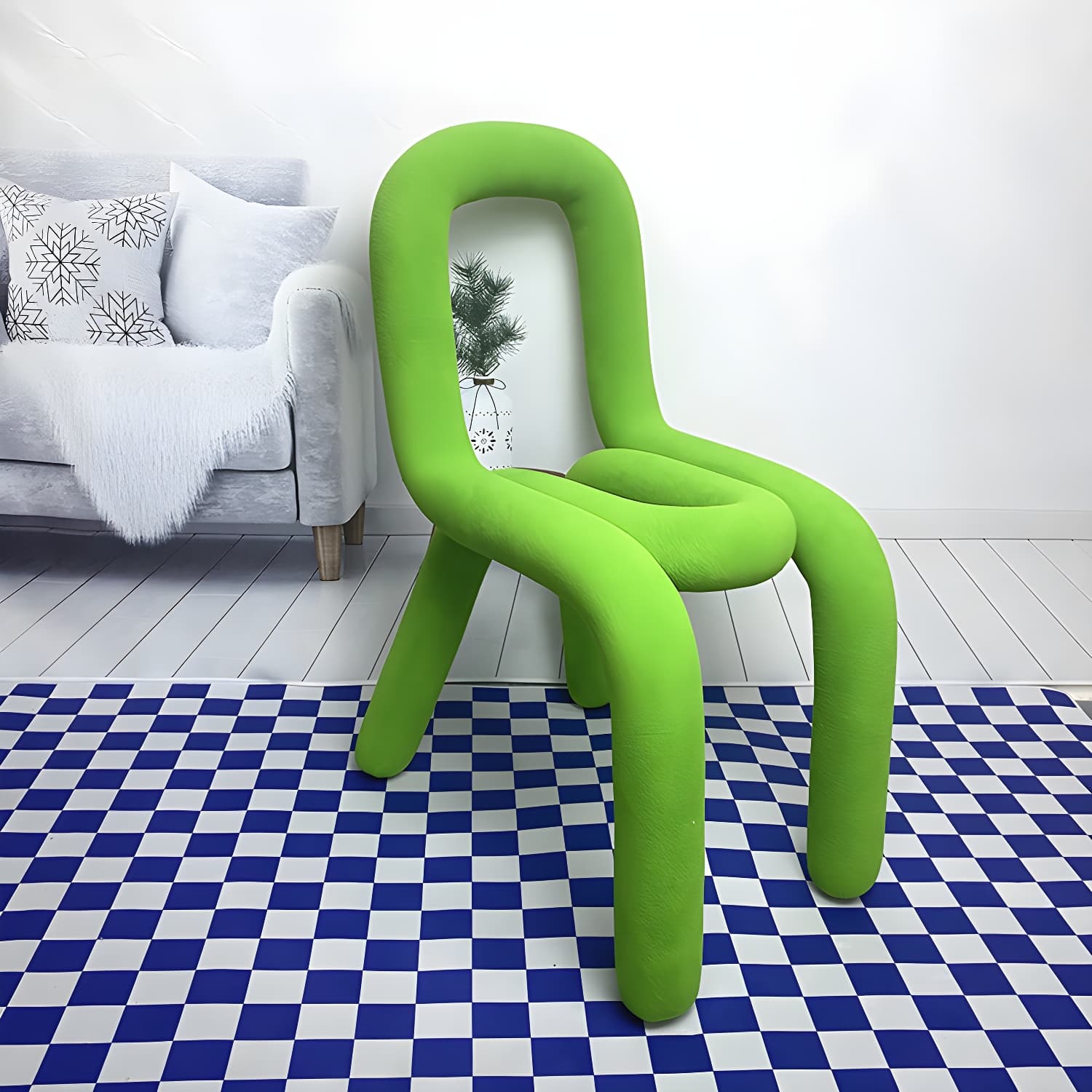 Modern Style Upholstered Side Chair Open Back Dining Side Chair - image 12