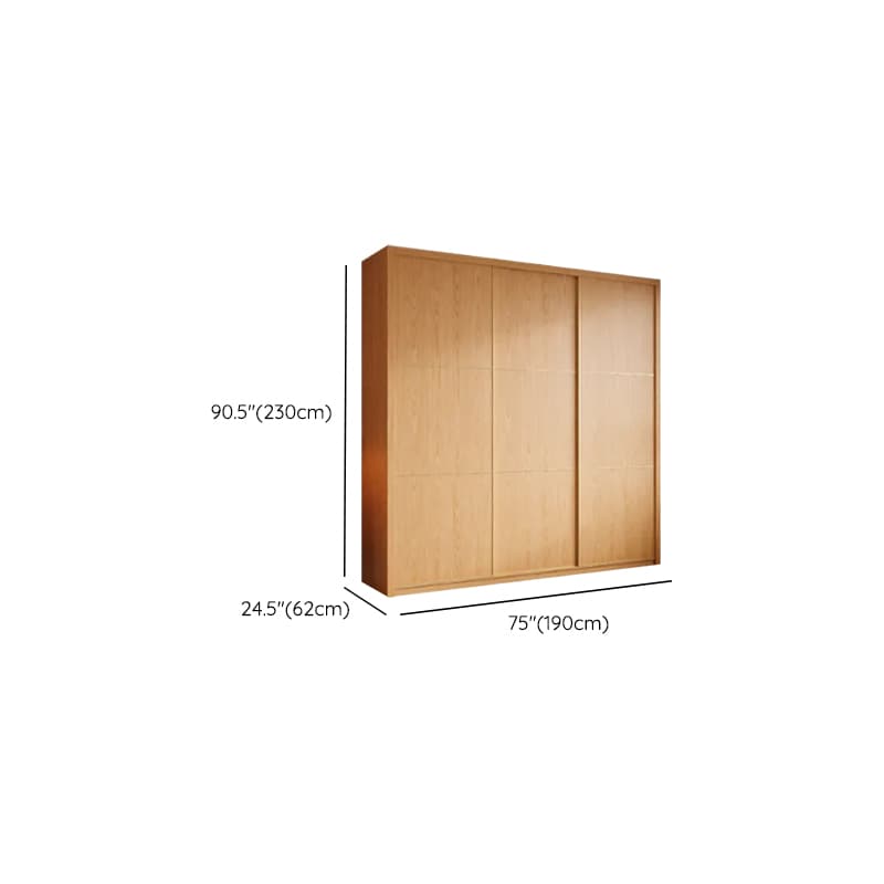 Wood Grain Minimalist Natural Wood Wardrobe Closet with Soft Close Drawer, Soft Close Door, Interior Shelves, and Clothing Rod - image 32