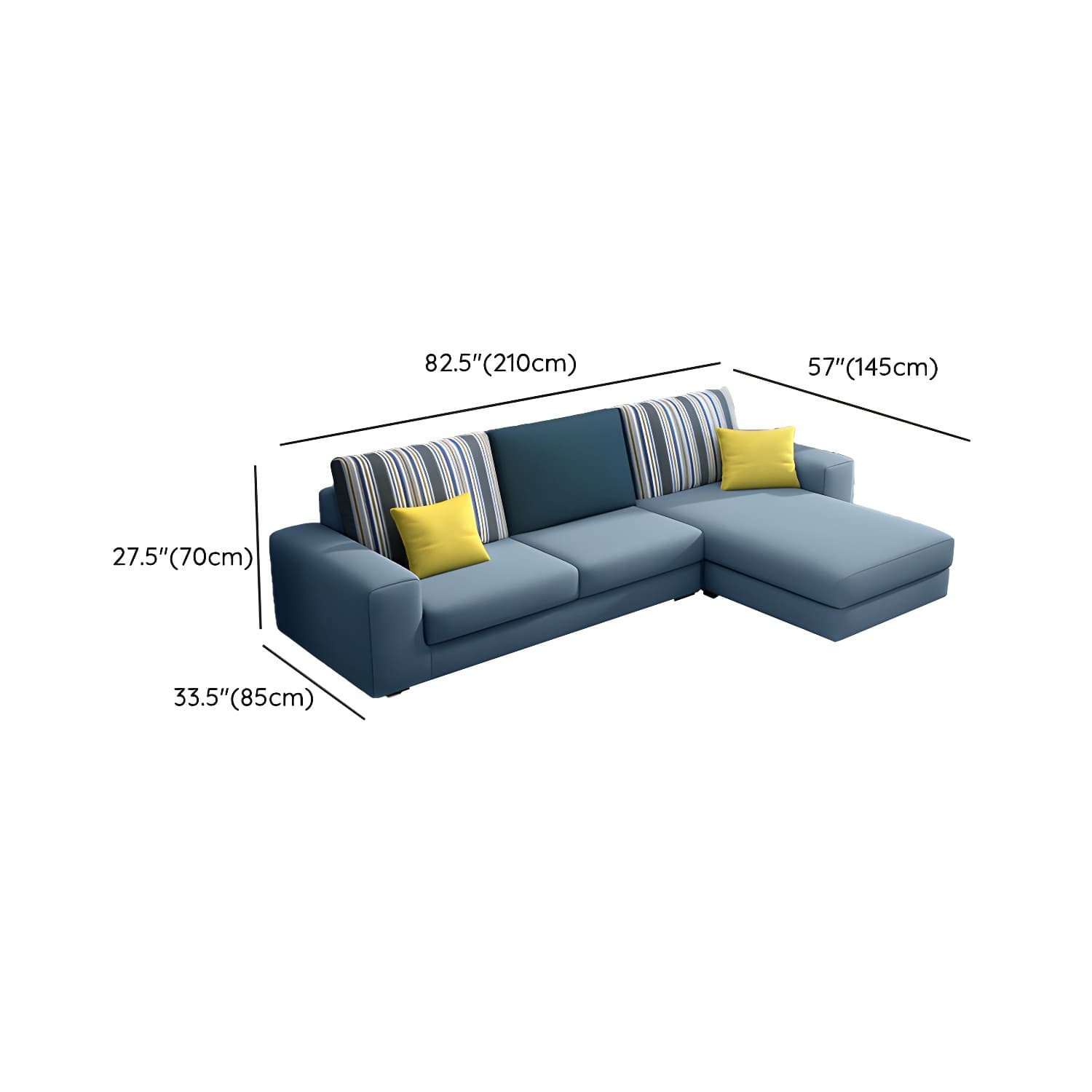 Modern Reversible L-Shape Sectional Sofa Chaise with Sponge Seat Cushions - image 18
