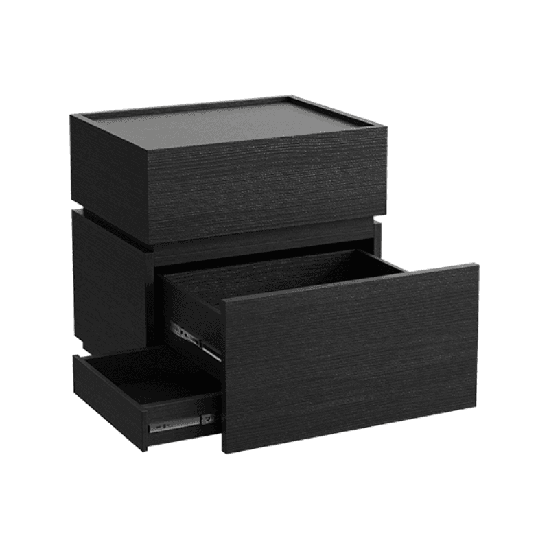Organic Modern Nightstand With Drawer Organization and 3 Drawers in Real Wood - image 4