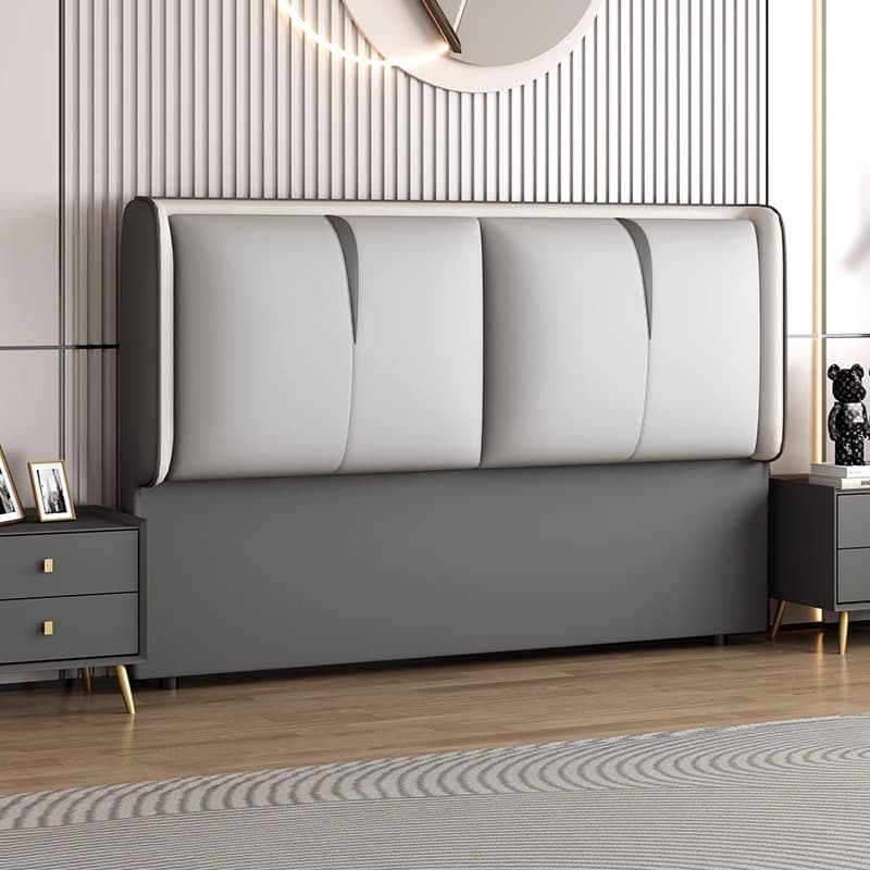 Minimalist Rectangle Timber Panel With Legs & Sponge Cushion for King(76"W x 80"L)/Queen(60"W x 80"L)/Full(54"W x 75"L) Bed, Standard（36-55“）