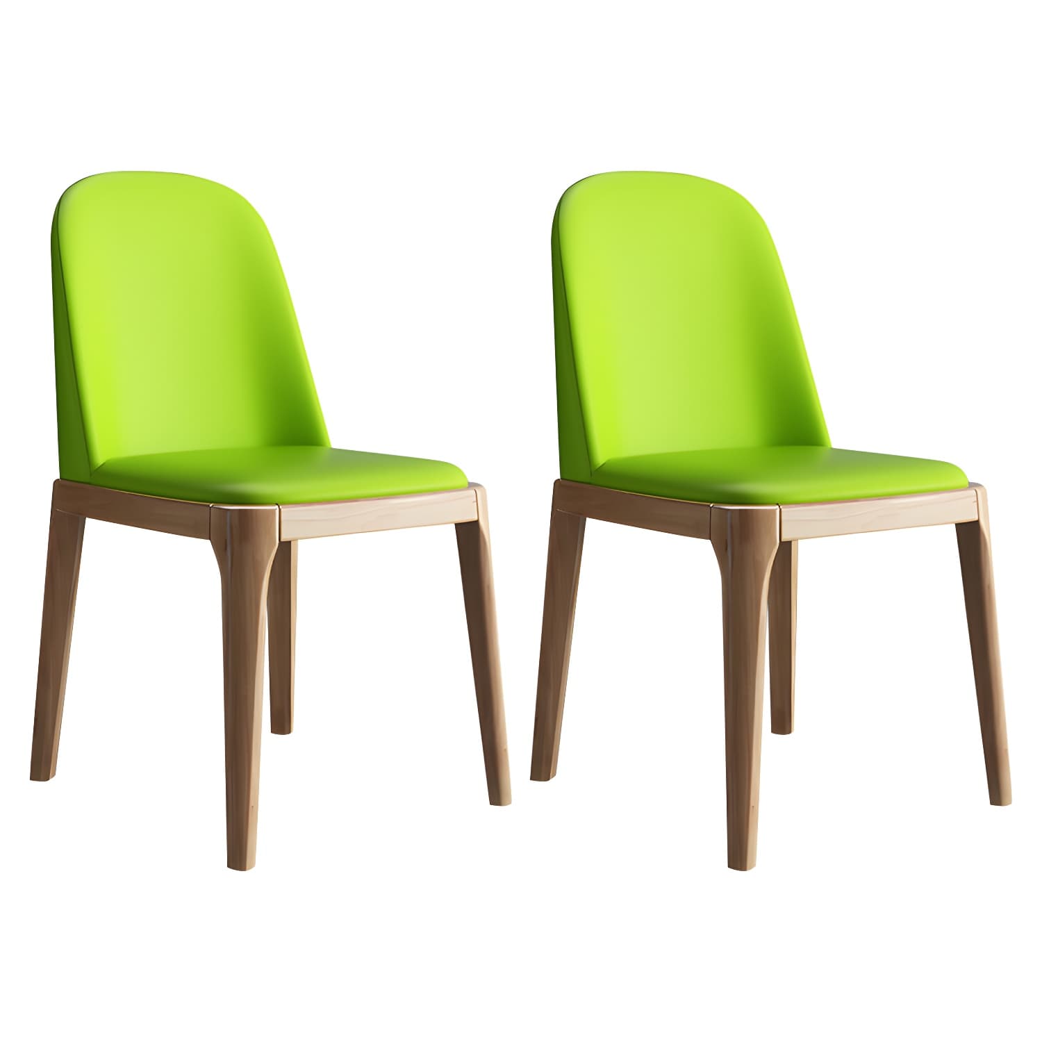 Scandinavian Home Side Chair Solid Back Wood Upholstered Dining Room Chair - image 8