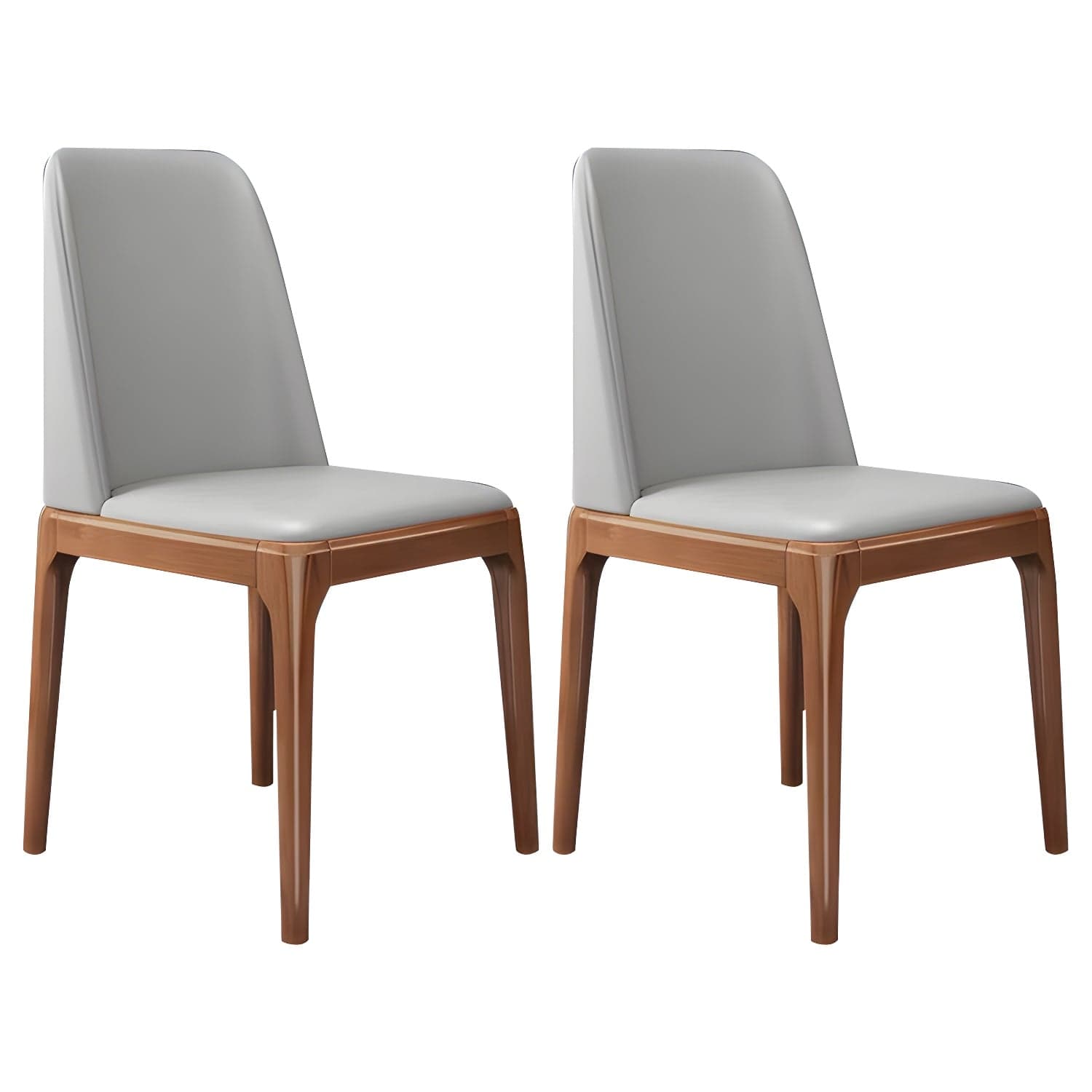 Scandinavian Home Side Chair Solid Back Wood Upholstered Dining Room Chair - image 11