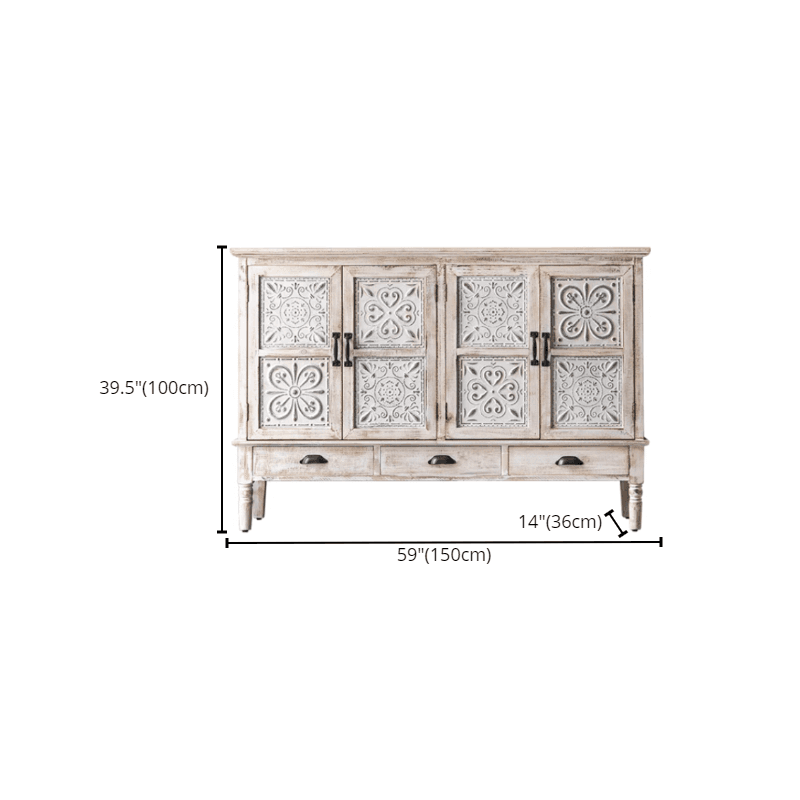 Old School Independent Accent Cabinet with Antiqued Wood - image 16