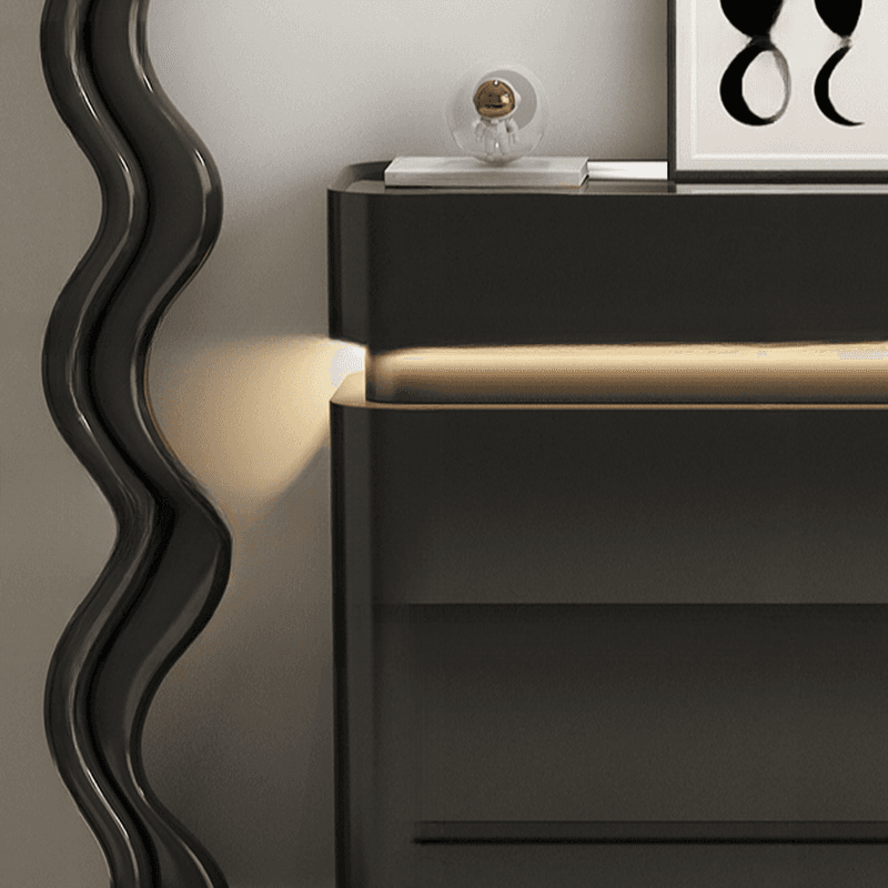Minimalist Horizontal Console Dresser Illumination Light Timber 8 Drawers - image 11