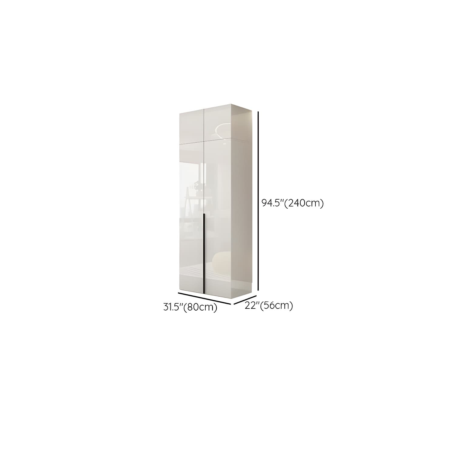 Modern Simple Style Double Door Storage Wardrobe for Bedroom - image 16