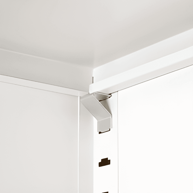 White Contemporary Alloy Cabinet Armoire with 3/6/9 Drawers, Flexible Shelf, and Hanging Rod - image 5