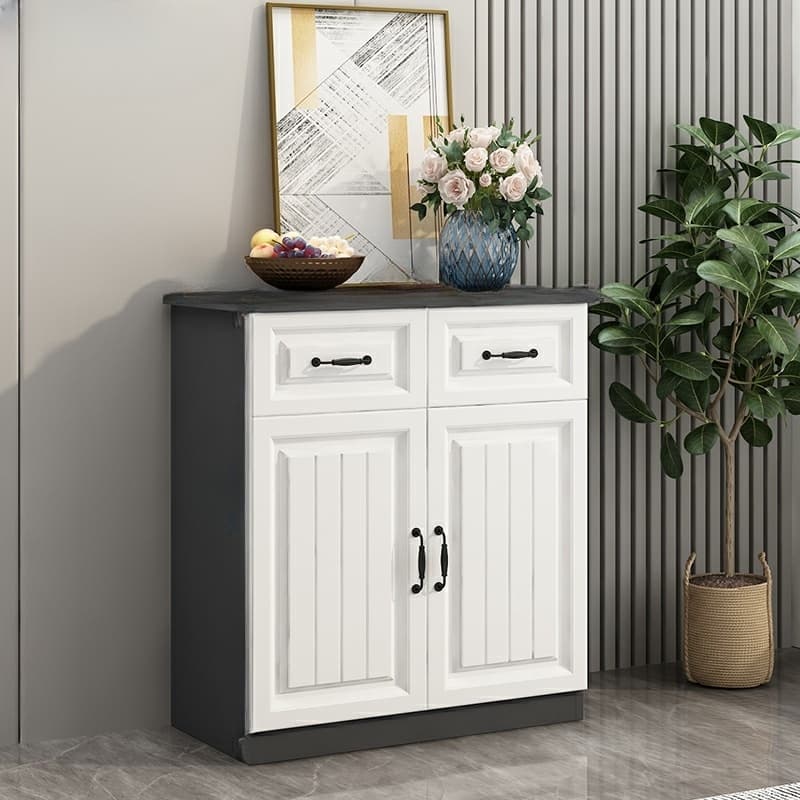 White Buffets & Sideboards with Cabinets and Drawers for Dining Room