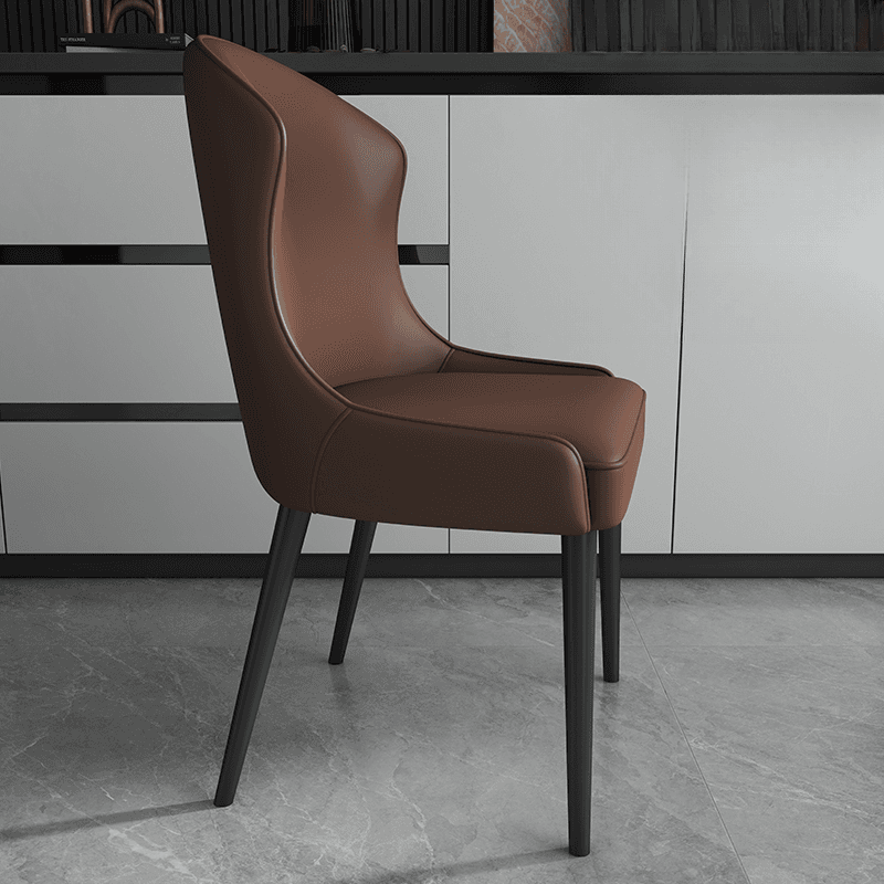 Simple/Glamorous Side Chair with Imperforate Back, Polyurethane Upholstery, Alloy Legs, Outlined Frame, and Steady Stability - image 3