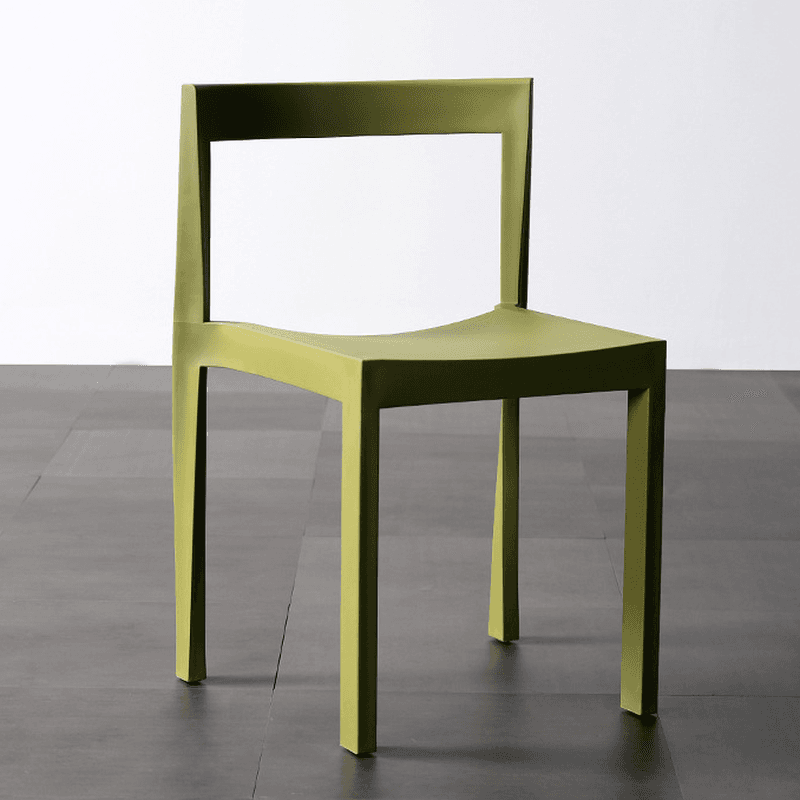 Casual Polymer Compound Dark Blue/Emerald Green/Rose Uncovered Back Side Chair, Pileable - image 3