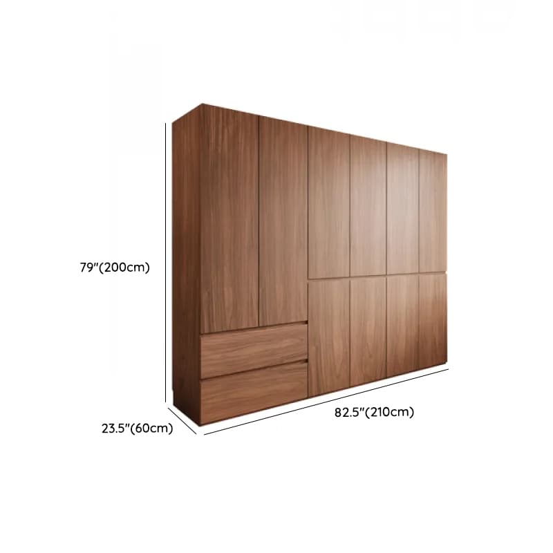 Acorn Minimalist Natural Wood Wardrobe Closet with Soft Close Drawer, Soft Close Door, Interior Shelves, and Clothing Rod - image 19