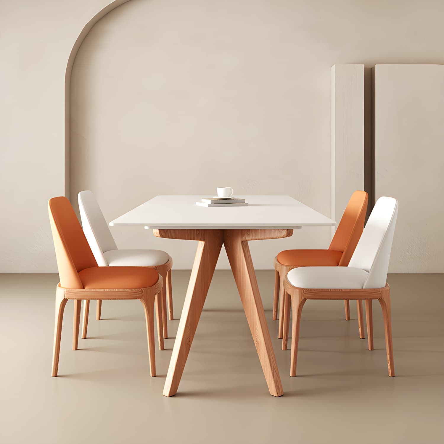 Modern Dining Set with Leather Chairs 1/4/5 Pieces Dinette Set - image 3