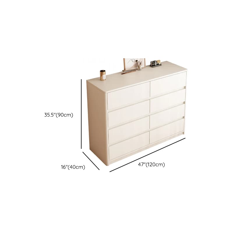 White Trendy Timber Console Dresser/Semainier with 6/8/3 Drawers in Horizontal/Vertical Orientation - image 15