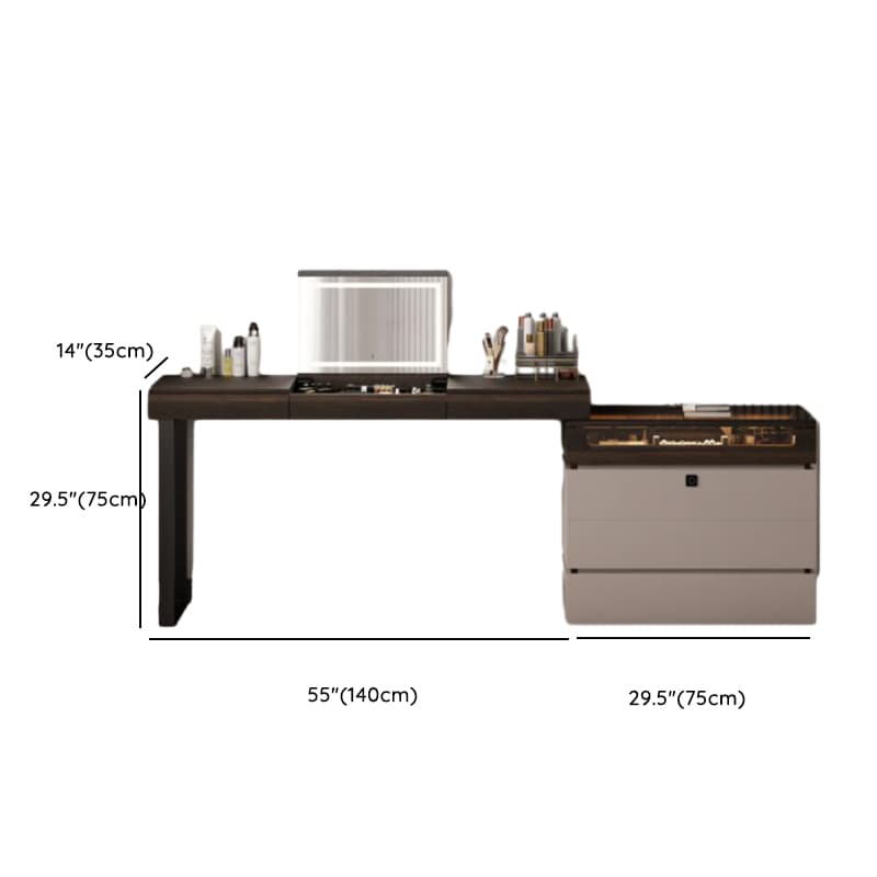Space-saving Vanity Set with 7/11 Drawers, Lighting, Dividers, 2-in-1 Design, and Adjustable Touch Brightness - image 19