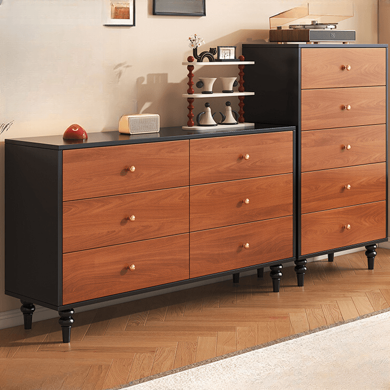 Cocoa Simple Manufactured Wood Bachelor Chest/Console Dresser/Lingerie Chest with 6/5/3 Drawers Vertical/Horizontal