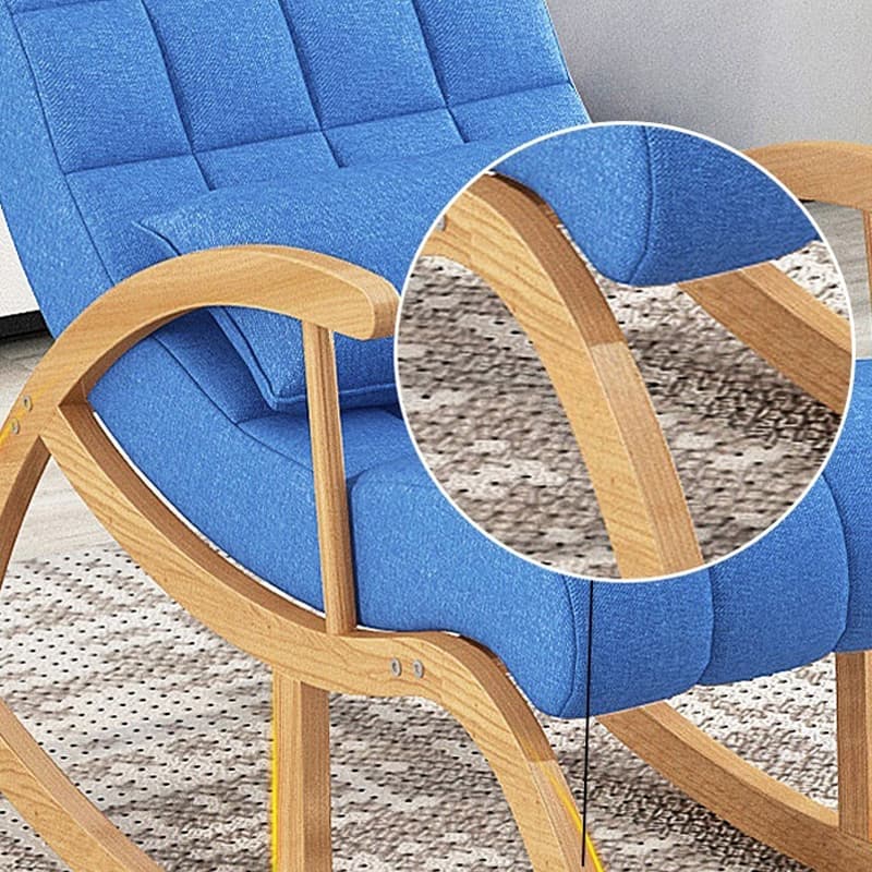 Modern Upholstered Rocking Chair with Track Arms - Comfortable and Stylish Design - image 18
