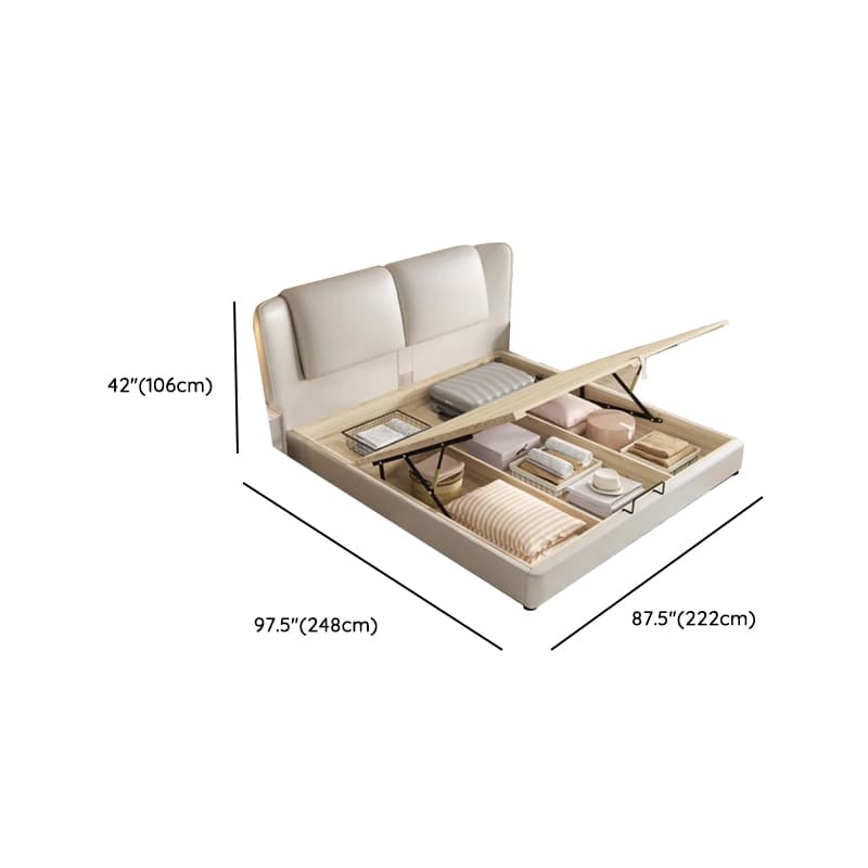 Solid Color Storage Bed/Platform Bed with Pine Wood Frame for Living Room - image 14