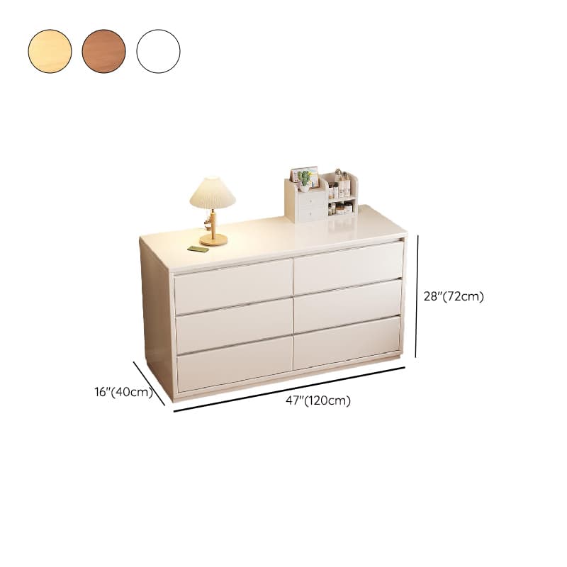 Modern Simple Style Rectangular Detached Decorative Cabinet with Scratch-immune Rubberwood, Chalk/Sepia/Wood Color Top, and Soft Close Drawer - image 8