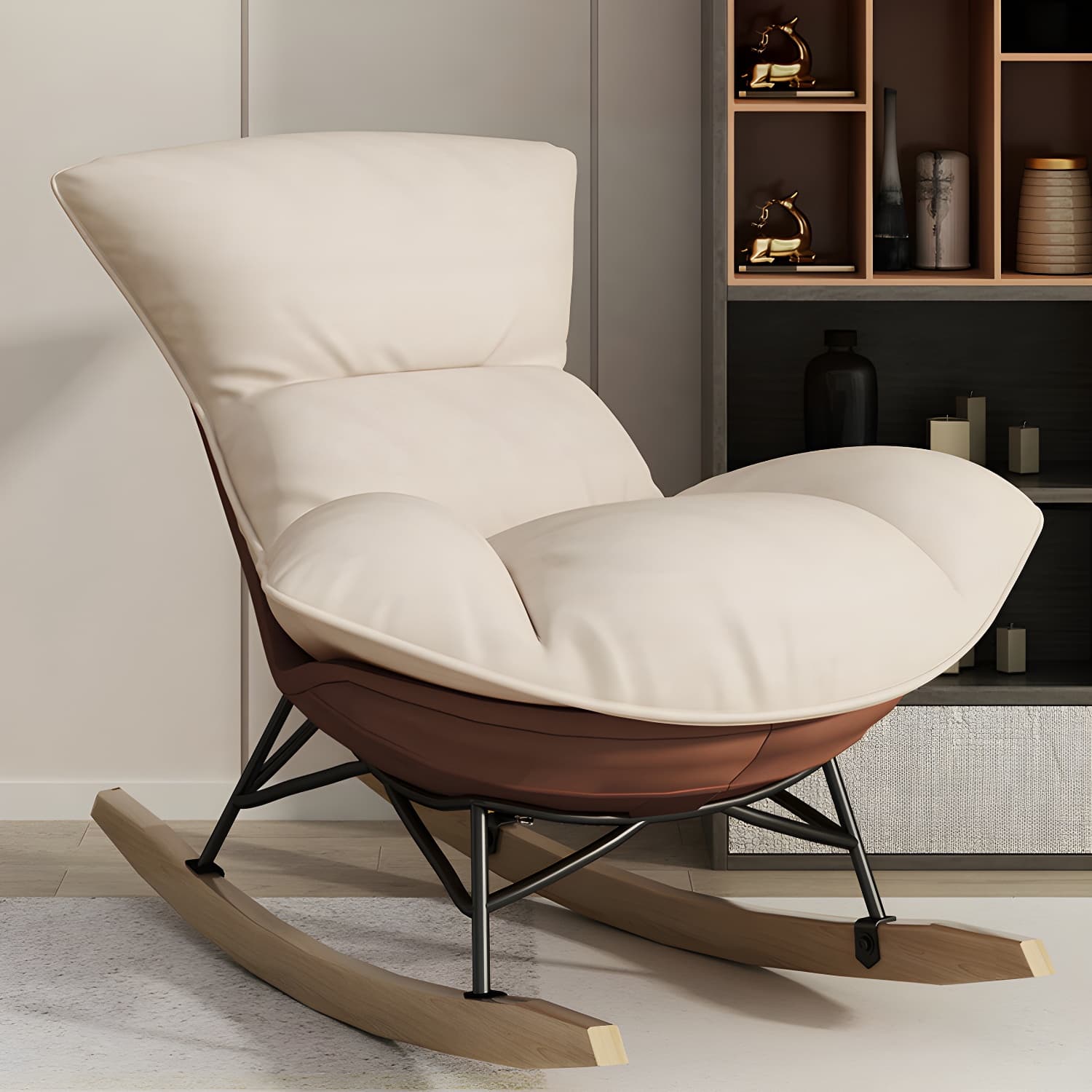 Nursery Sofa Rocking Chair Indoor Rocking Chair for Living Room and Bedroom - image 17