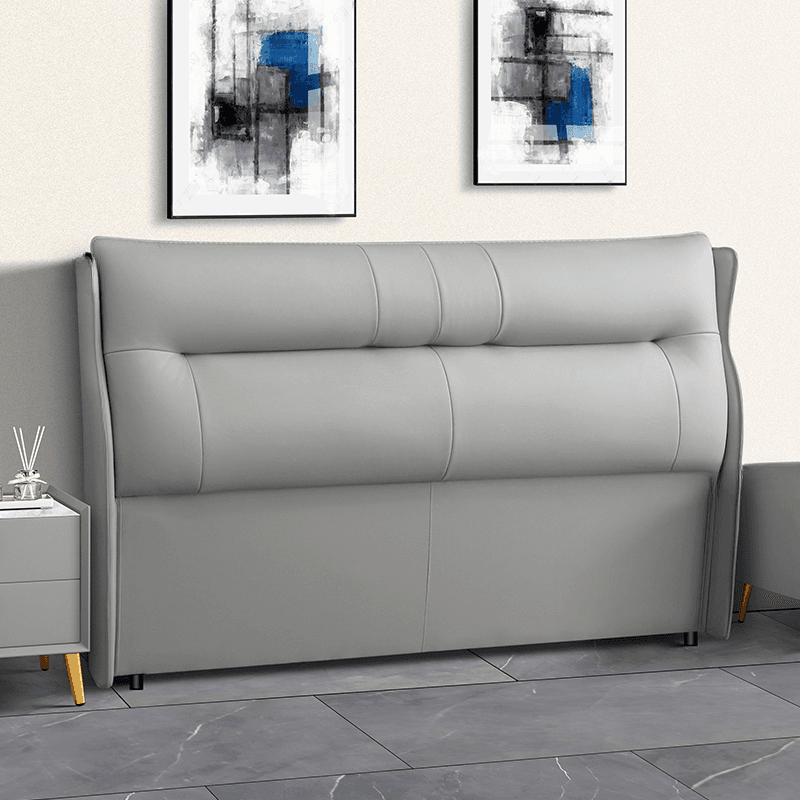 Modish No Distressing Timber Wingback Headboard with Rectangle Shape for King/Queen/Full Bed, Featuring Sponge Upholstery and Standard Height - image 6