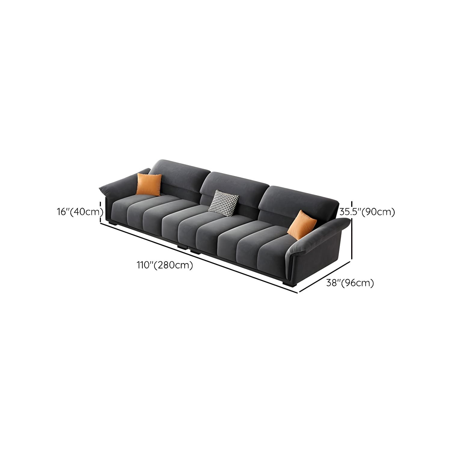 Modern Gray Velvet Sectional Sofa - Flared Arm, Plush Comfort - image 13