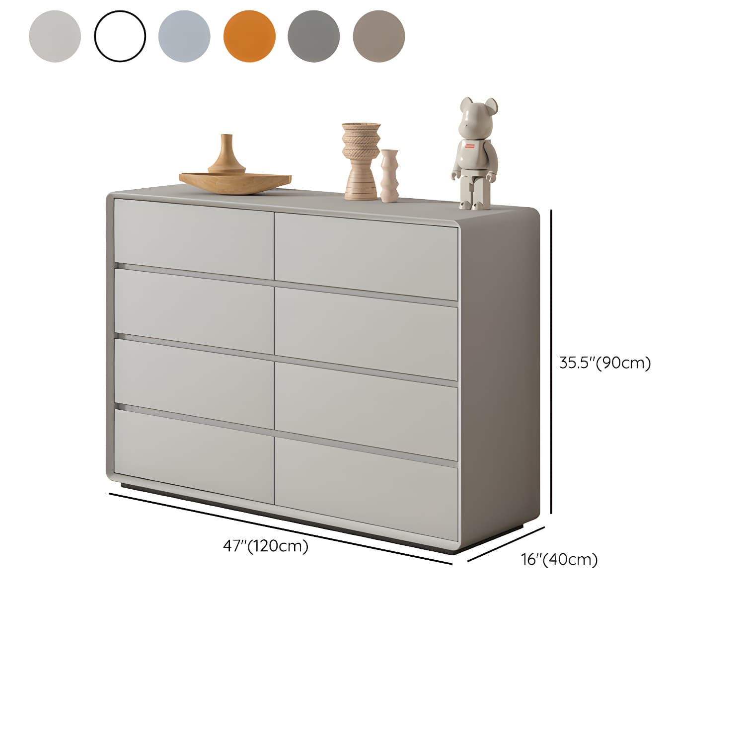 Modern Double Dresser with Drawers - Wood Finish, Horizontal Orientation, No Distressing - image 18