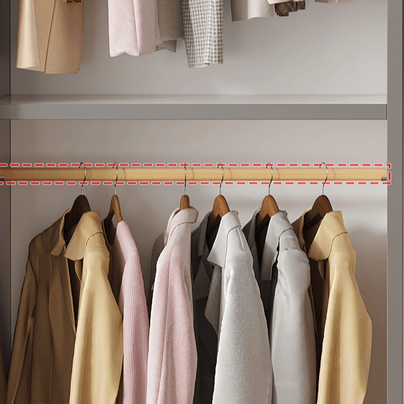 Minimalist Manufactured Wood Cabinet Armoire with Soft Close Door, Interior Shelves, and Clothing Rod - image 8