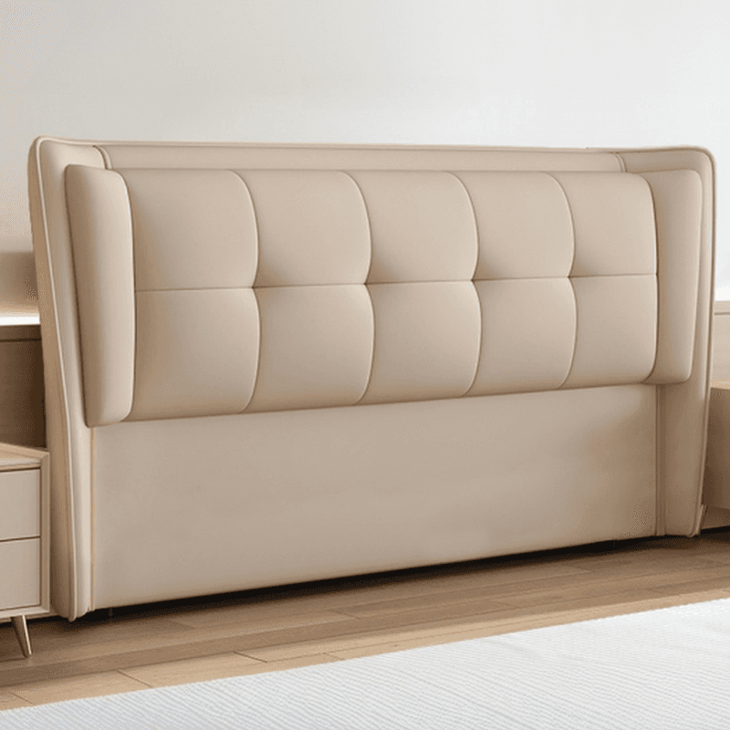 Modish No Distressing Button-tufted Wingback Headboard in Rectangle Shape for King/Twin XL/Queen Bed with Sponge Upholstery Fill and Standard Height