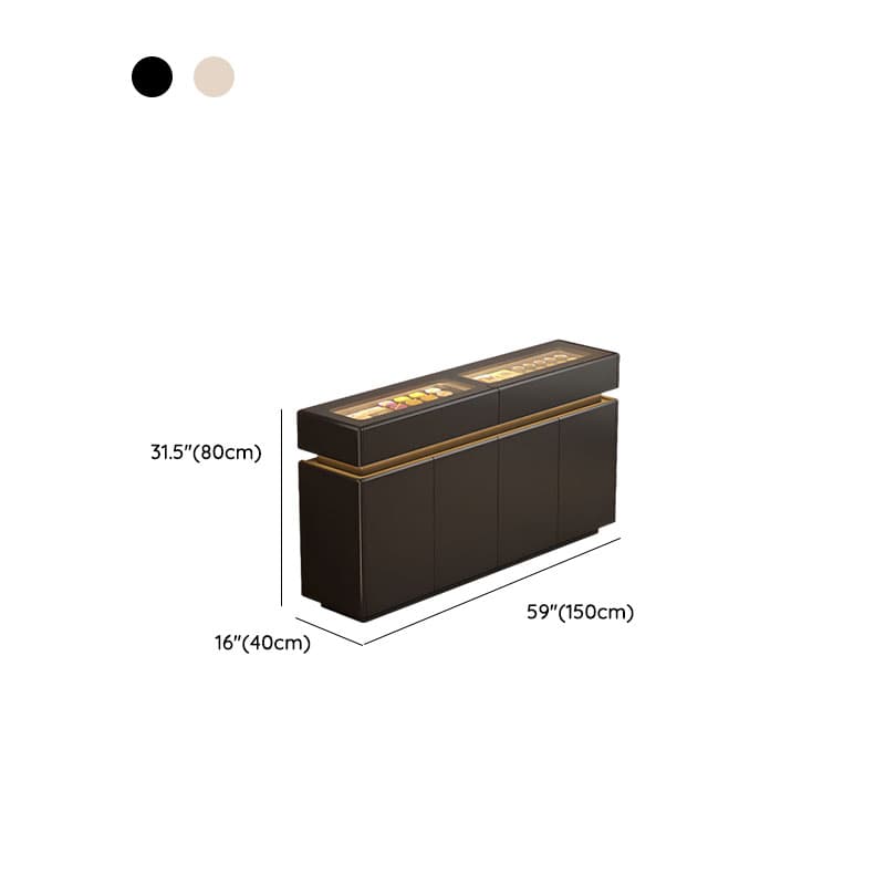 Elegant Sideboard with 8/12 Drawers, Glass Countertop, and Illuminating Lighting - image 15