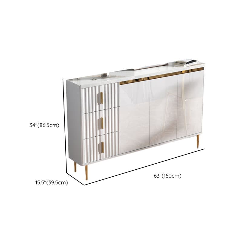 Luxurious Chalk Stone Standard Flooring Sideboard with 3 Doors & Variable Shelf - image 33