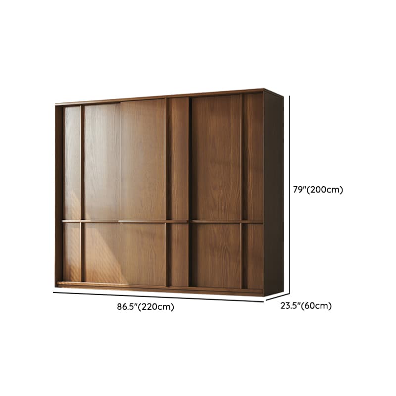Stylish Coffee Modern Lumber Standalone Armoire Cabinet with Soft Close Drawers and Doors, Interior Shelves - image 13