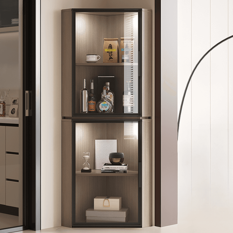 Nook Detached Accent Cabinet with Damp-proof and Scratch-immune Features, Glazed Door, Grip Bars, and Midnight Black/Chalk/Sepia Top - image 6