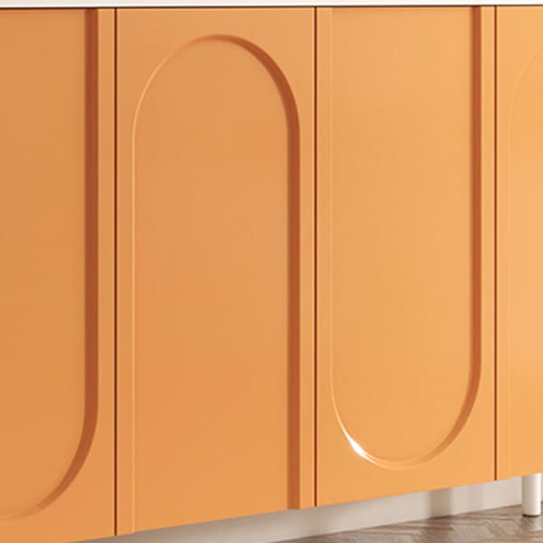Scandinavian Wood Sideboard Credenza with Cabinet and Adjustable Shelves - image 10