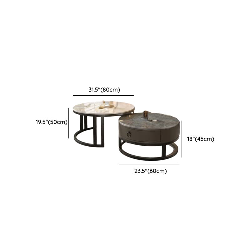 Board Game Coffee Table with Nested Set and Frame Base Featuring Wood Ball Top - image 19