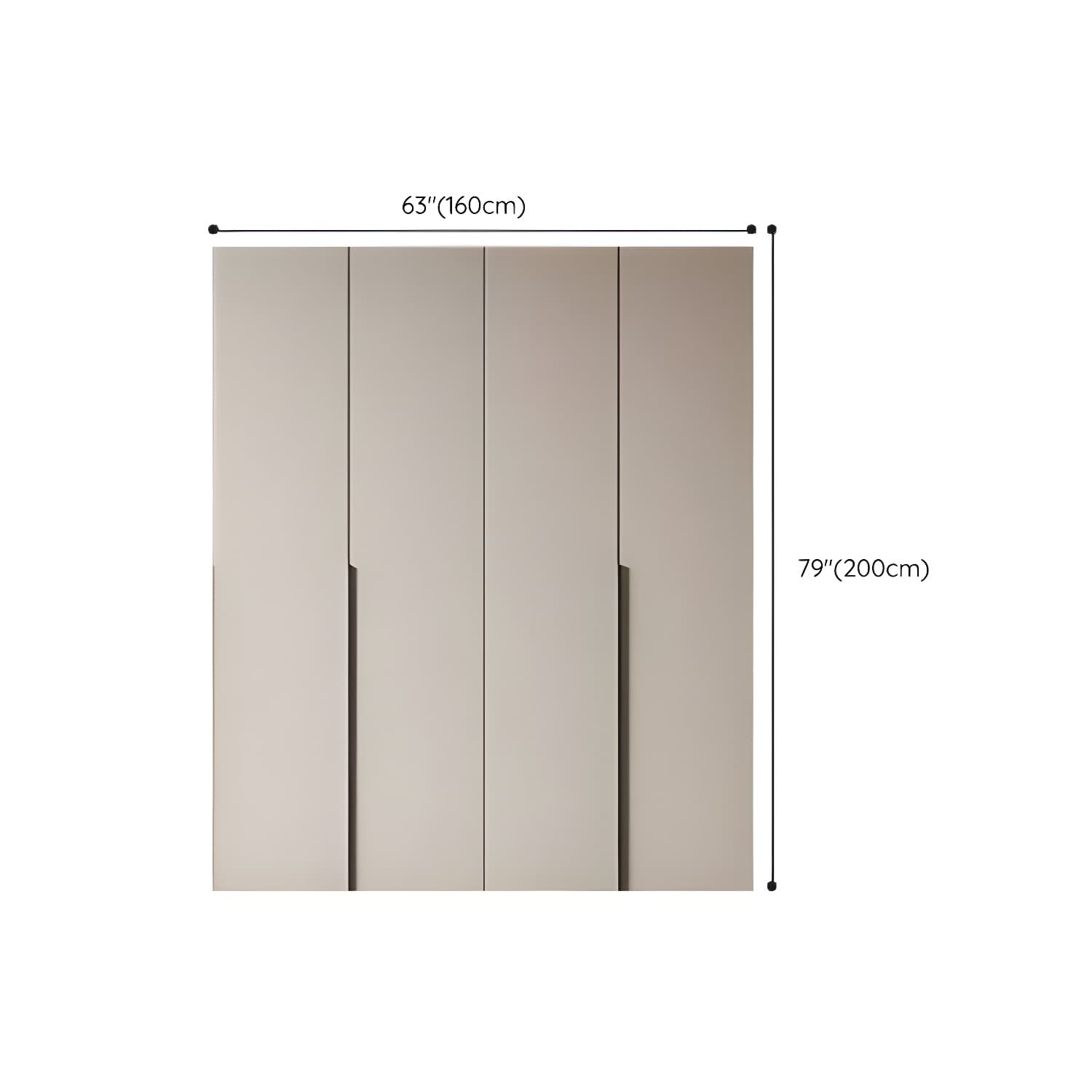 Modern Grey Wood Armoire with Solid Construction and Limited Warranty - image 16