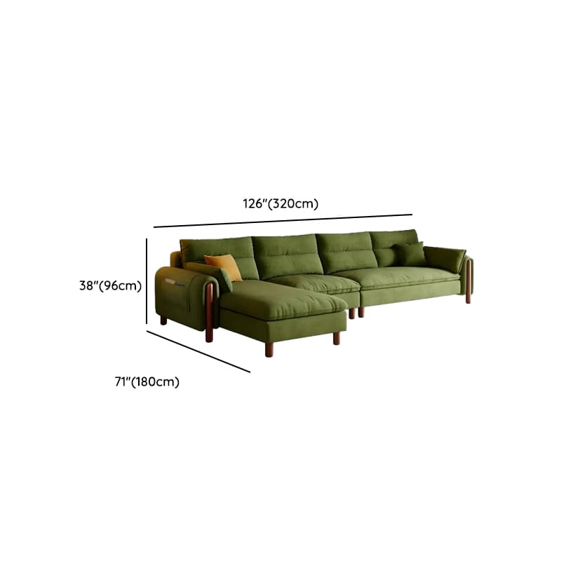 Straight/L-Shape Olive Green Sofa/Corner Sectional with Horizontal/Left Orientation - image 20