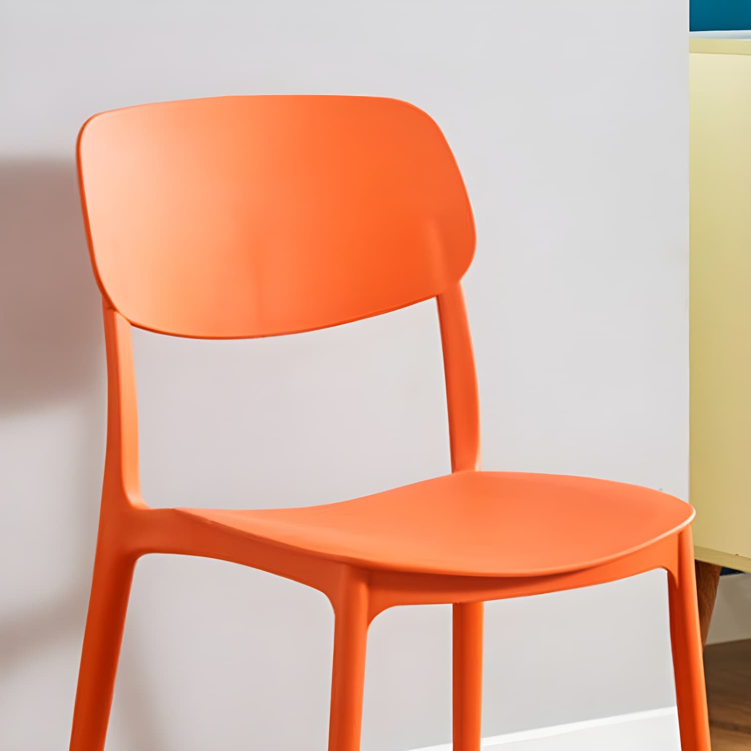 Plastic Indoor-Outdoor Side Chair Armless Stackable Dining Chairs - image 16