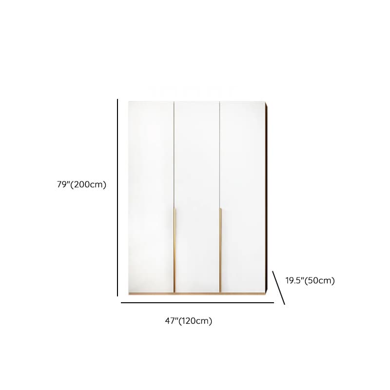 Multicolor/White/Natural Color Art Deco Composite Wood Cabinet Armoire with Hanging Rod, Interior Shelves, Soft Close Door and Soft Close Drawer - image 10