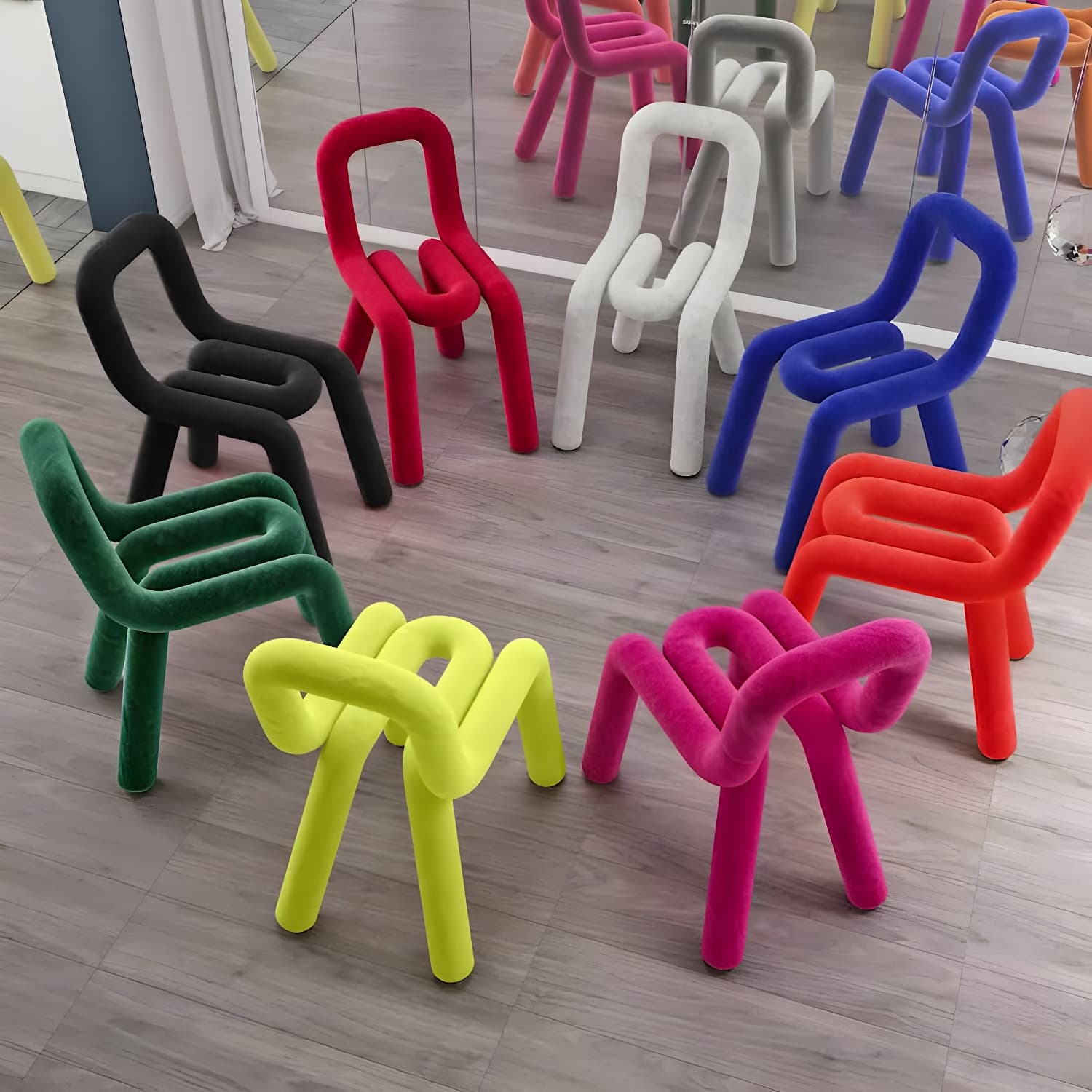 Contemporary Side Chair Velvet Open Back Dining Chair for Indoor - image 14