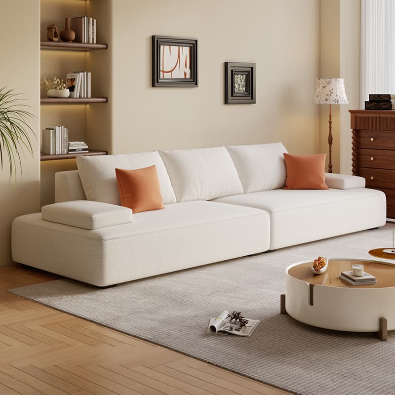 Tear Resistant Standard Sofa in Light Gray/Emerald Green/Ivory with 5 Pillows - image 4