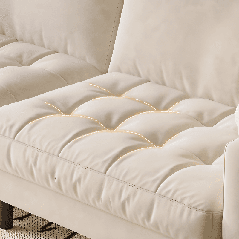 Tear Resistant Standard Sofa with Pu Upholstery in Grey/Light Green/Auburn - image 15