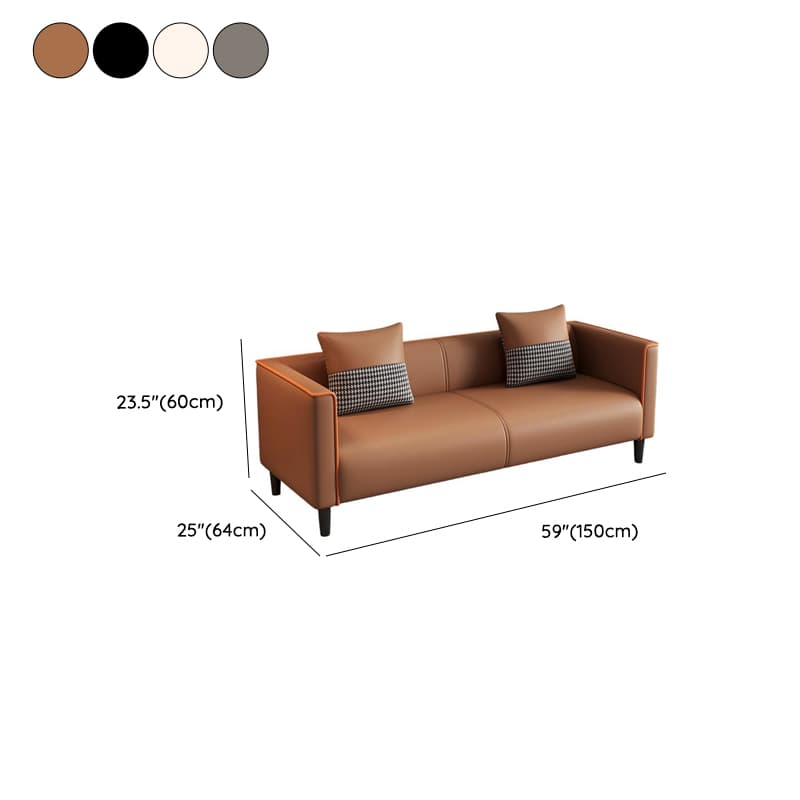 Trendy Solid Color Water Resistant Standard Sofa/Loveseat in Dark Gray/Beige/Amber Color with Arm, 2 People/Seats 3, and 2 Pillows - image 18