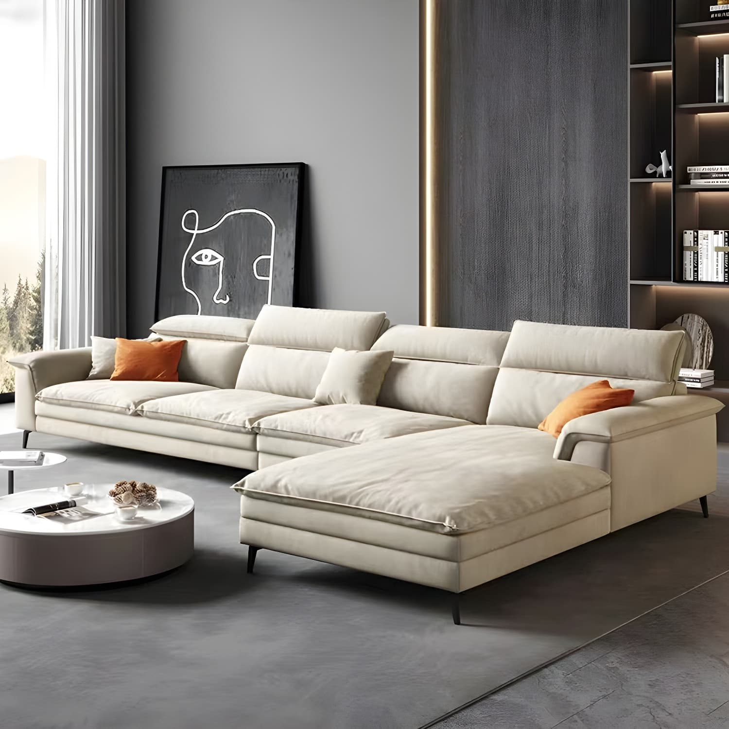 Tech Flannel Upholstered Modular Sectional Sofa in Assorted Colors - image 6