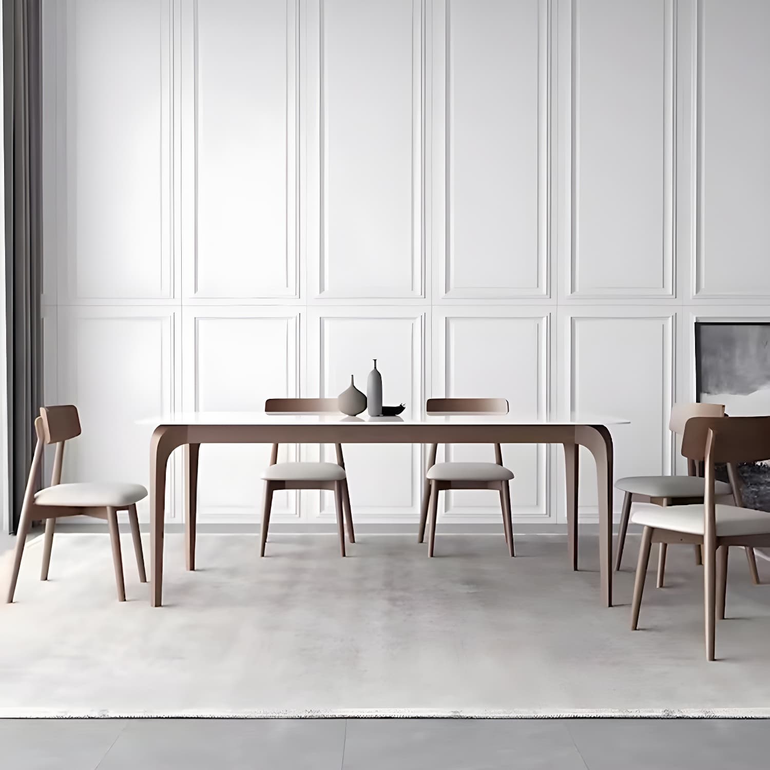 Modern 1/4/5/6/7 Pieces Dining Set Rectangle Stone Dining Table for Kitchen