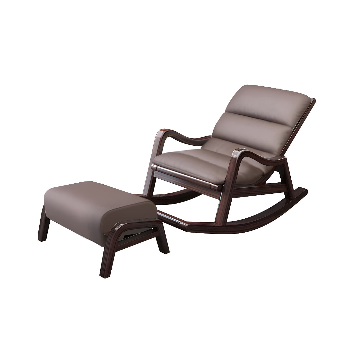 Reclining Solid Wood Living Room with Dark Legs Traditional Rocking Chair