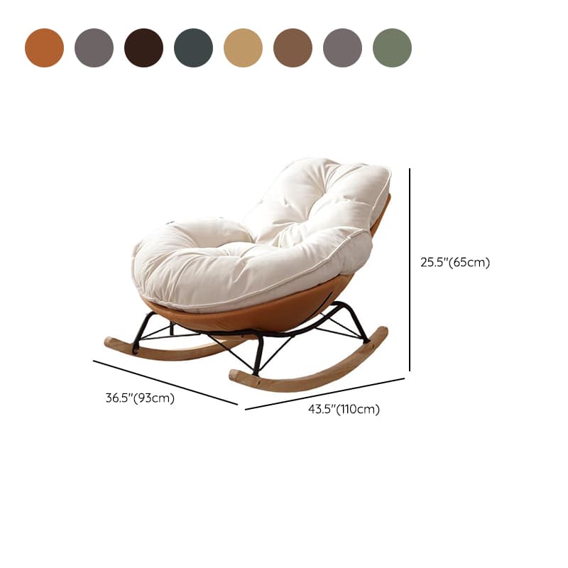Chalk Simple 2 Piece Set Rocking Chair with Ottoman, Scratch-tolerant and Padded Upholstery - image 18